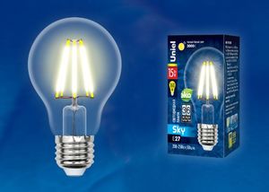 Лампа с/д LED-A70-15W/3000K/E27/CL, филамент, Серия Sky Uniel 